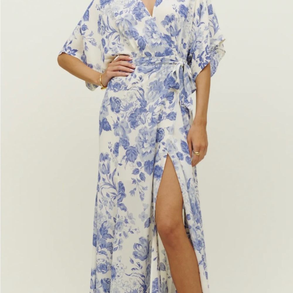 Reformation Winslow Wrap Maxi Dress Lucerne Floral Side Slit
$210